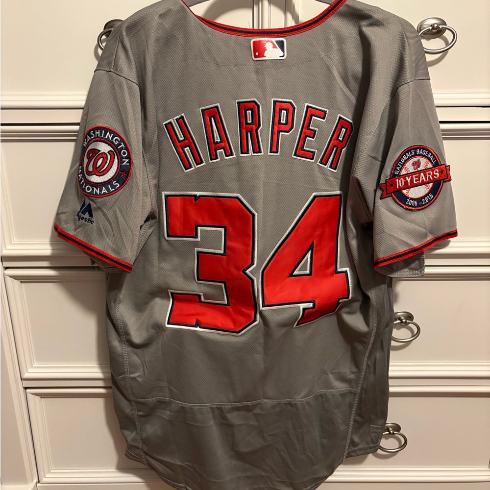 Gray Washington Nationals Jersey